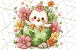 Cartoon Lucky Animals Clipart PNG, Shamrock Pets Printable Product Image 4