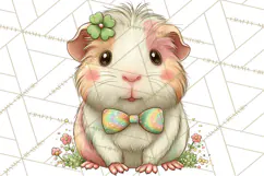 Cartoon Lucky Animals Clipart PNG, Shamrock Pets Printable Product Image 5