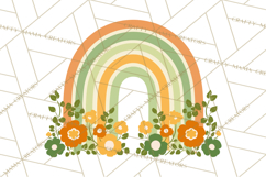 Retro St Patricks PNG Clipart, Vintage Shamrock Rainbow Product Image 2