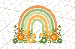 Retro St Patricks PNG Clipart, Vintage Shamrock Rainbow Product Image 2