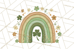 Retro St Patricks PNG Clipart, Vintage Shamrock Rainbow Product Image 4