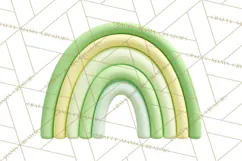 Retro St Patricks PNG Clipart, Vintage Shamrock Rainbow Product Image 3
