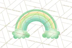 Retro St Patricks PNG Clipart, Vintage Shamrock Rainbow Product Image 5