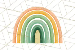 Retro St Patricks PNG Clipart, Vintage Shamrock Rainbow Product Image 2