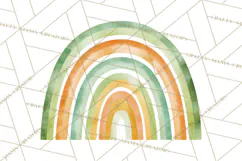 Retro St Patricks PNG Clipart, Vintage Shamrock Rainbow Product Image 3