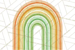 Retro St Patricks PNG Clipart, Vintage Shamrock Rainbow Product Image 5