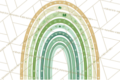 Retro St Patricks PNG Clipart, Vintage Shamrock Rainbow Product Image 3