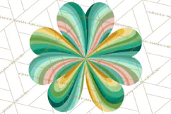 Retro St Patricks PNG Clipart, Vintage Shamrock Rainbow Product Image 3