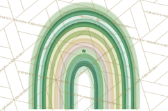 Retro St Patricks PNG Clipart, Vintage Shamrock Rainbow Product Image 2
