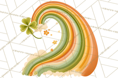 Retro St Patricks PNG Clipart, Vintage Shamrock Rainbow Product Image 5