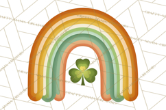 Retro St Patricks PNG Clipart, Vintage Shamrock Rainbow Product Image 2