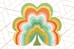 Retro St Patricks PNG Clipart, Vintage Shamrock Rainbow Product Image 3