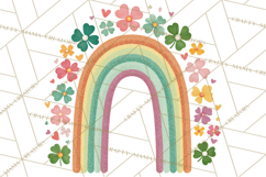 Retro St Patricks PNG Clipart, Vintage Shamrock Rainbow Product Image 3