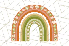 Retro St Patricks PNG Clipart, Vintage Shamrock Rainbow Product Image 4