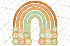 Retro St Patricks PNG Clipart, Vintage Shamrock Rainbow Product Image 5