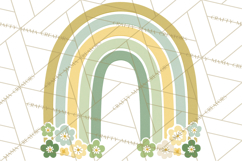 Retro St Patricks PNG Clipart, Vintage Shamrock Rainbow Product Image 2