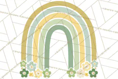 Retro St Patricks PNG Clipart, Vintage Shamrock Rainbow Product Image 2