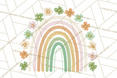 Retro St Patricks PNG Clipart, Vintage Shamrock Rainbow Product Image 2