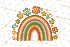 Retro St Patricks PNG Clipart, Vintage Shamrock Rainbow Product Image 3