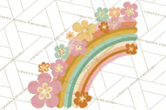 Retro St Patricks PNG Clipart, Vintage Shamrock Rainbow Product Image 4