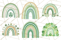 Retro St Patricks PNG Clipart, Vintage Shamrock Rainbow Product Image 12