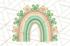 Retro St Patricks PNG Clipart, Vintage Shamrock Rainbow Product Image 2