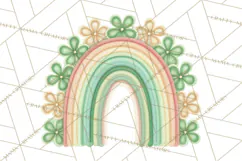 Retro St Patricks PNG Clipart, Vintage Shamrock Rainbow Product Image 2