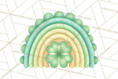 Retro St Patricks PNG Clipart, Vintage Shamrock Rainbow Product Image 3