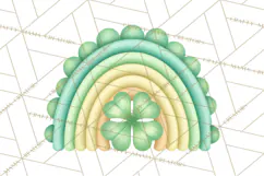 Retro St Patricks PNG Clipart, Vintage Shamrock Rainbow Product Image 3