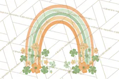 Retro St Patricks PNG Clipart, Vintage Shamrock Rainbow Product Image 4