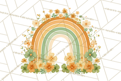 Retro St Patricks PNG Clipart, Vintage Shamrock Rainbow Product Image 5