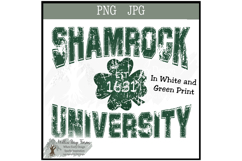 Shamrock University Est 1631| Distressed Irish Shamrock Product Image 1