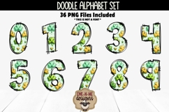 Shamrocks &amp; Hearts Doodle Alphabet and Numbers | PNG Files Product Image 3