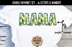 Shamrocks &amp; Hearts Doodle Alphabet and Numbers | PNG Files Product Image 4