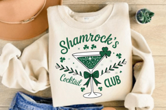 Shamrock’s Cocktail Club PNG, St. Patrick’s Day PNG Design Product Image 3