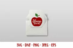 Shana Tova hand lettered on apple SVG. Jewish New Year Product Image 3