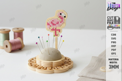 Needle Pincushion Sewing Stand Laser Cut | Cross Stitch Product Image 1