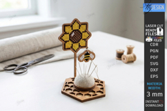 Sewing Pincushion Laser Cut | Needle Holder Stand Laser Cut Product Image 1