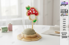 Needle Pincushion Sewing Stand Laser Cut | Cross Stitch Product Image 1