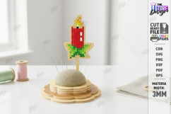 Needle Pincushion Sewing Stand Laser Cut | Cross Stitch Product Image 1