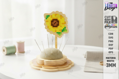 Needle Pincushion Sewing Stand Laser Cut | Cross Stitch Product Image 1