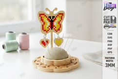 Needle Pincushion Sewing Stands Laser Bundle | Cross Stitch Product Image 5