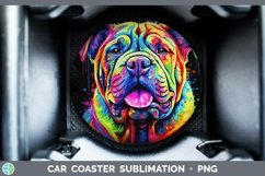 GorgeousShar Pei Car Coaster design.