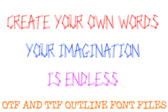 Shard Sketch Lettering Font Hand Drawn Sharp ABC OTF Type Product Image 3