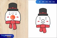 Christmas Snowman Lollipop Candy Wrapper Product Image 1