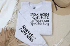 Speak Words Of Truth Let Sleeve SVG, Christian SVG Design Product Image 3