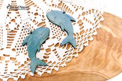 Shark Earrings Laser Cut Design - Summer Dangle Earrings Product Image 3