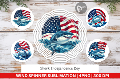 Wind Spinner Shark 4th of July Product Image 1