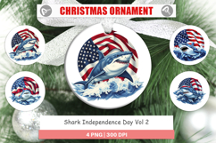 Ornament Shark 4th of July Product Image 1