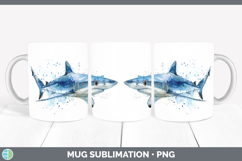 GorgeousShark Sketch Mug Wrap design.
